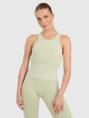Obrázek produktu Dámský slim rychleschnoucí top na jógu a pilates - zelený 4F
