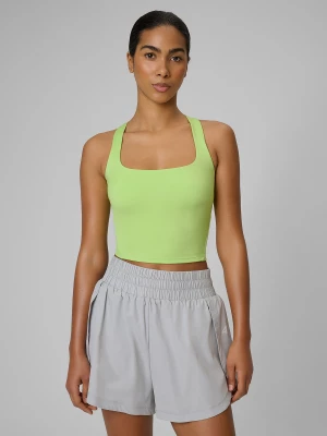 Obrázek produktu Dámský slim rychleschnoucí tréninkový crop top - zelený 4F
