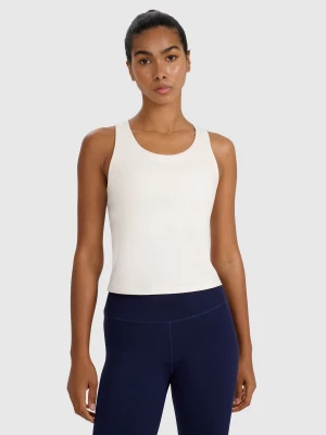 Obrázek produktu Dámský sportovní rychleschnoucí crop-top - bílý 4F