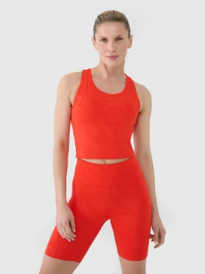 Obrázek produktu Dámský sportovní rychleschnoucí crop top - červený 4F