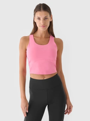 Obrázek produktu Dámský sportovní rychleschnoucí crop top - růžový 4F