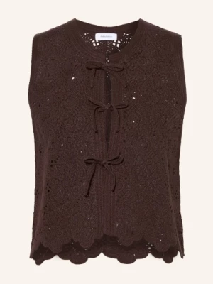Obrázek produktu Darling Harbour Háčkovaná Vesta dark brown