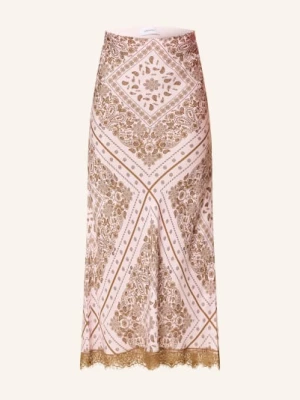 Obrázek produktu Darling Harbour Saténová Sukně S Hedvábím A Krajkou bandana print rose