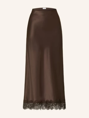Obrázek produktu Darling Harbour Saténová Sukně S Krajkou dark brown