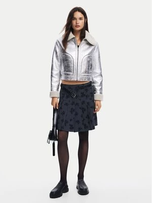 Obrázek produktu Desigual Bunda z imitace kůže Londres 24WWEW32 Stříbrná Regular Fit