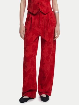 Obrázek produktu Desigual Kalhoty z materiálu Suitrojo 25SWPW33 Červená Straight Fit