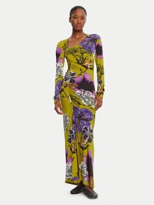 Obrázek produktu Desigual Každodenní šaty Neckline Lacroix 25WWVK37 Zelená Slim Fit
