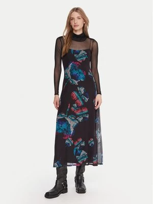 Obrázek produktu Desigual Každodenní šaty Watercolor Lacroix 25WWVK03 Černá Regular Fit