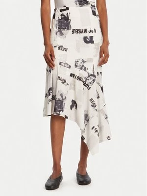 Obrázek produktu Desigual Midi sukně Breaking News 25WWFK07 Bílá Regular Fit