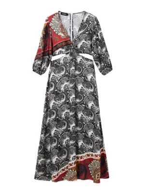Obrázek produktu Desigual Šaty 'SIRSAL'  béžová / krvavě červená / černá / bílá