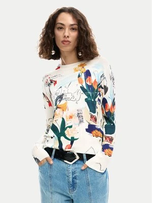 Obrázek produktu Desigual Svetr Nantes Lacroix 26SWJF35 Écru Regular Fit Krémová
