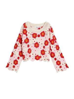 Obrázek produktu Desigual Svetr  pink / červená / bílá