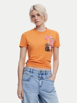 Obrázek produktu Desigual T-Shirt Botanical 25SWTK48 Oranžová Slim Fit