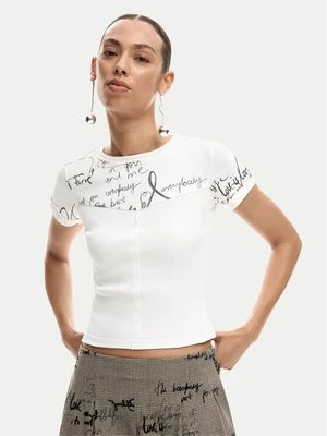 Obrázek produktu Desigual T-Shirt Helsinki 26SWTK10 Écru Slim Fit