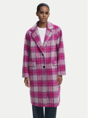 Obrázek produktu Desigual Vlněný kabát Pinkcheck 25WWEW15 Růžová Regular Fit