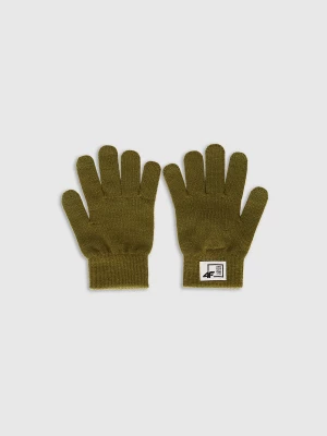Obrázek produktu Dětské pletené rukavice s viskózou - khaki 4F