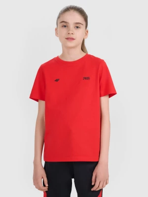 Obrázek produktu Dětské tričko regular s potiskem 4F JUNIOR x Robert Lewandowski - červené