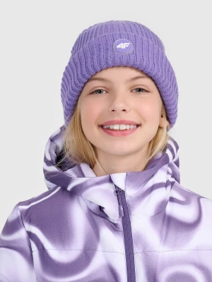 Obrázek produktu Dívčí beanie čepice - fialová 4F