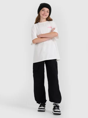 Obrázek produktu Dívčí casual cargo kalhoty - černé 4F
