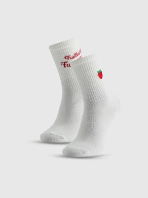 Obrázek produktu Dívčí dlouhé ponožky (2-pack) - bílé 4F