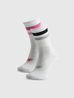 Obrázek produktu Dívčí dlouhé ponožky (2-pack) - multicolor 4F