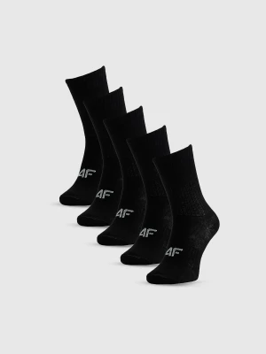 Obrázek produktu Dívčí dlouhé ponožky (5-pack) - černé 4F