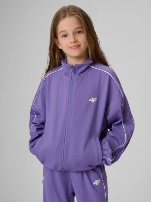 Obrázek produktu Dívčí loose sportovní mikina bez kapuce - fialová 4F