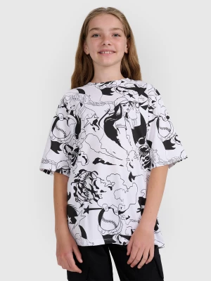 Obrázek produktu Dívčí oversize tričko s potiskem - multicolor 4F