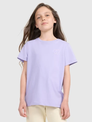 Obrázek produktu Dívčí regular T-shirt s potiskem - fialová 4F