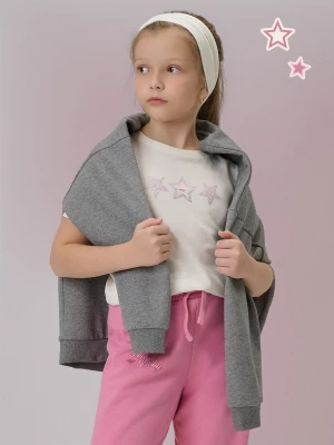 Obrázek produktu Dívčí regular tričko s potiskem - bílé 4F