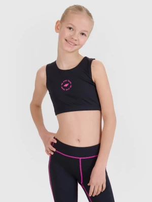 Obrázek produktu Dívčí rychleschnoucí sportovní podprsenka - černá 4F