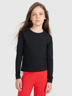 Obrázek produktu Dívčí slim hladký longsleeve - černý 4F