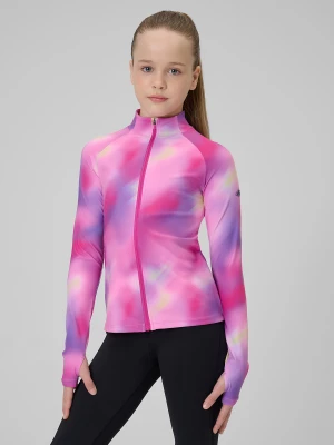 Obrázek produktu Dívčí sportovní mikina slim bez kapuce - multicolor 4F