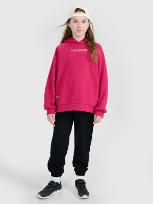 Obrázek produktu Dívčí teplákové jogger kalhoty - černé 4F