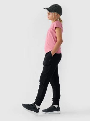 Obrázek produktu Dívčí tepláky typu jogger - černé 4F
