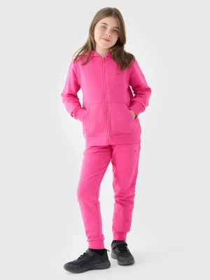 Obrázek produktu Dívčí tepláky typu jogger - růžové 4F