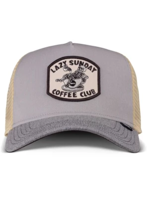 Obrázek produktu DJINNS Kšiltovka 'HFT Coffee Club'  světle šedá / černá