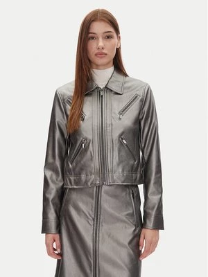 Obrázek produktu DKNY Bunda z imitace kůže P4JJ6XJA Stříbrná Regular Fit