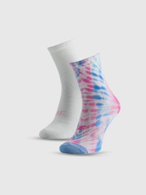 Obrázek produktu Dlouhé ponožky (2-pack) dívčí - multicolor 4F