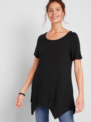 Obrázek produktu Długi shirt z dłuższymi bokami, krótki rękaw bonprix