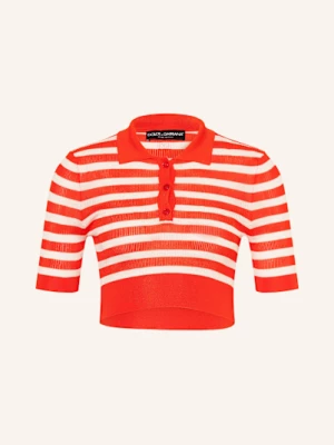 Obrázek produktu Dolce & Gabbana Cropped Polokošile Z Žerzeje bílá / červená