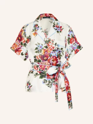 Obrázek produktu Dolce & Gabbana Hedvábná Blůza bílá / červená / tmavě zelená
