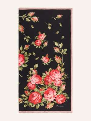 Obrázek produktu Dolce & Gabbana Hedvábný Šátek černá / růžová / olivová
