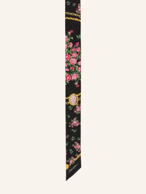 Obrázek produktu Dolce & Gabbana Hedvábný Šátek černá / růžová / zelená