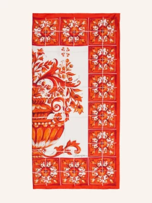 Obrázek produktu Dolce & Gabbana Hedvábný Šátek oranžová / bílá