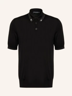 Obrázek produktu Dolce & Gabbana Pletené Polo Tričko Z Hedvábí černá