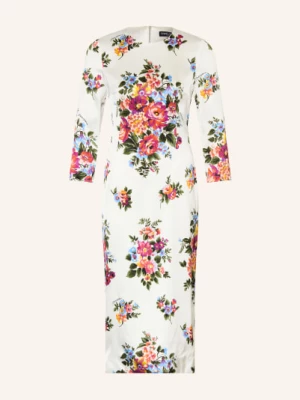 Obrázek produktu Dolce & Gabbana Satinové Šaty S 3/4 Rukávy bílá / červená / tmavě zelená