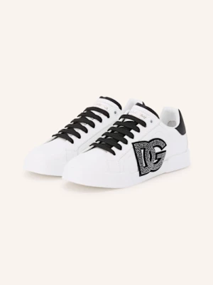 Obrázek produktu Dolce & Gabbana Sneakersy Portofino Light Strobel S Ozdobnými Kamínky bílá / černá