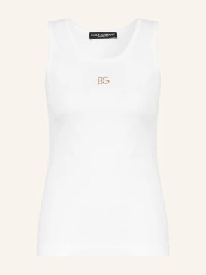 Obrázek produktu Dolce & Gabbana Top S Ozdobnými Kameny bílá / zlatá