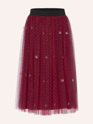 Obrázek produktu Dolce & Gabbana Tylová Sukně tmavě červená / stříbrná